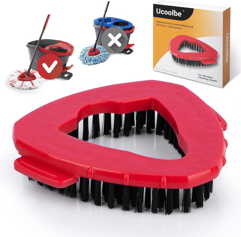 Ucoolbe Spin Mop Scrub Brush for O-Cedar EasyWring 1 Tank System, Scrubber Brush Replacement Head with Stiff Bristle, Great for Bathroom, Kitchen, Pool, Glass and Tile Walls, No Include Mop Handle and Base - Image 1